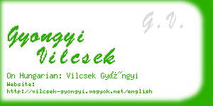 gyongyi vilcsek business card